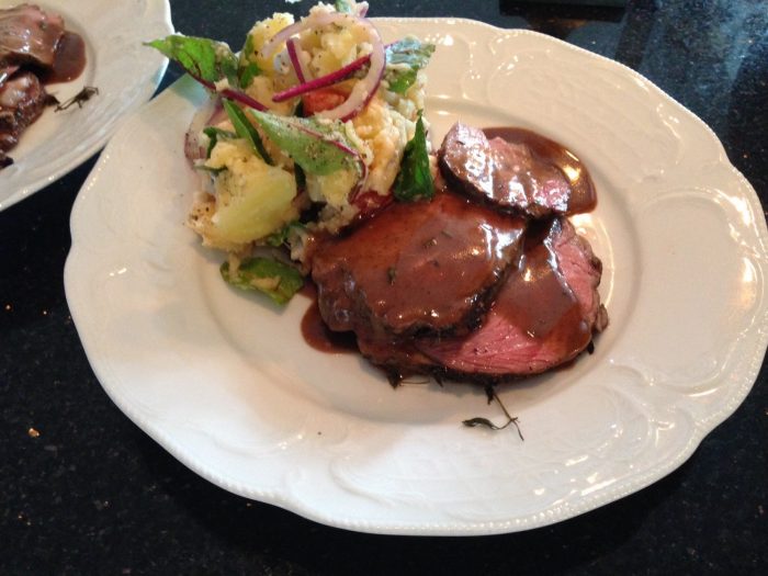 Lammstek med potatiskompott